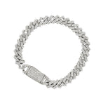 10K White Gold 10MM Prong Set Miami Cuban Diamond Bracelet 9.36 CT 8.5"