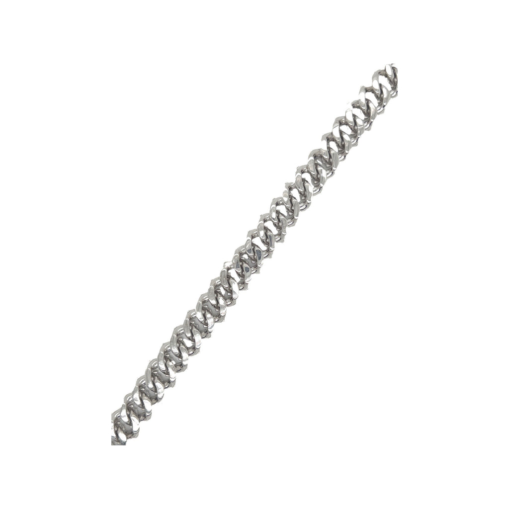 10K White Gold 10MM Prong Set Miami Cuban Diamond Bracelet 9.36 CT 8.5"