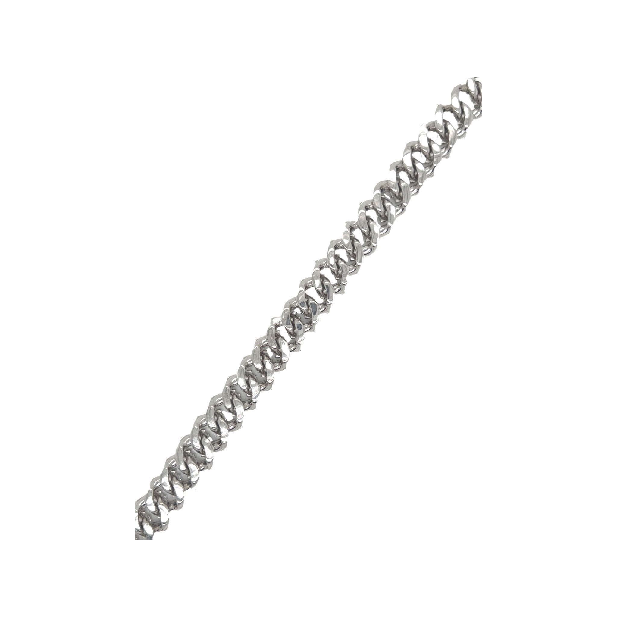 10K White Gold 10MM Prong Set Miami Cuban Diamond Bracelet 9.36 CT 8.5"