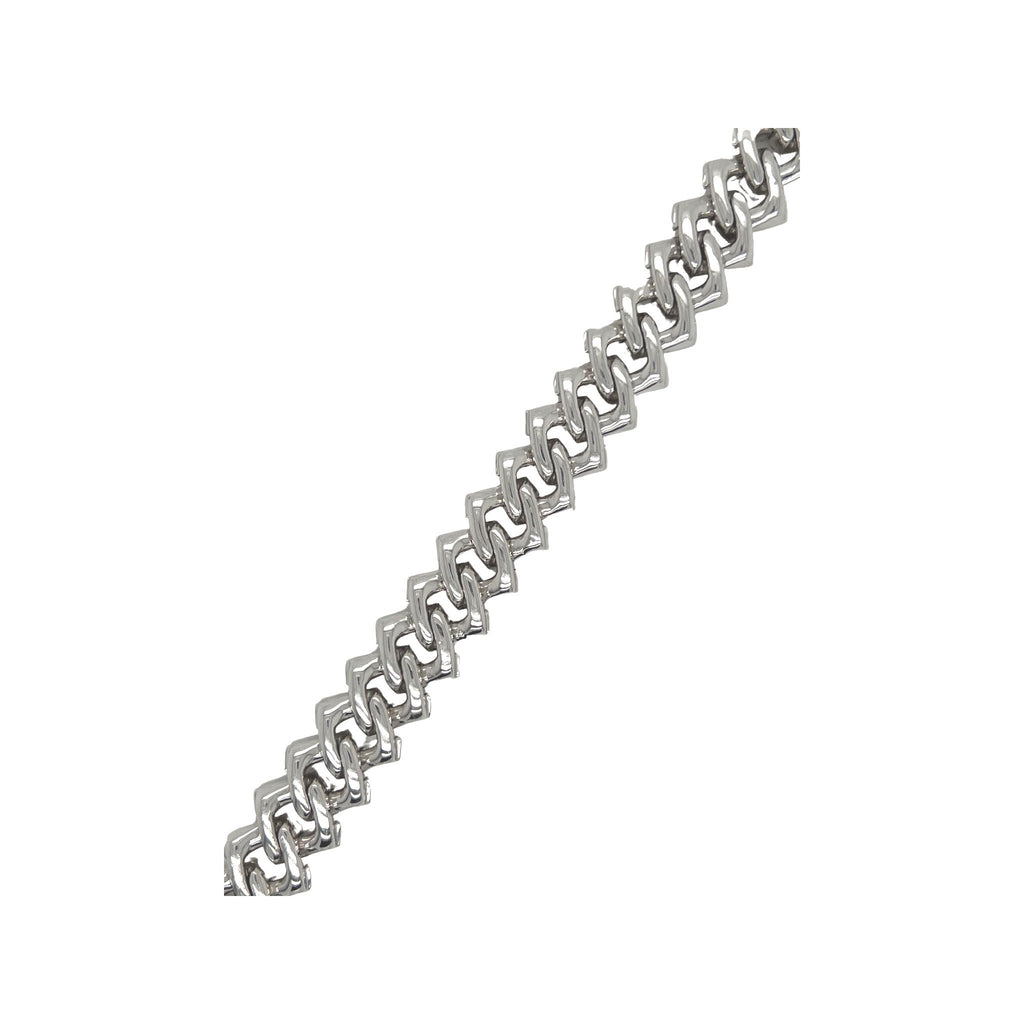 10K White Gold 13.5MM Prong Set Miami Cuban Diamond Bracelet 11.5 CT 8"