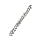10K White Gold 13.5MM Prong Set Miami Cuban Diamond Bracelet 11.5 CT 8"