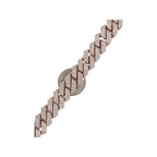 10K Rose Gold 15MM Prong Set Miami Cuban Diamond Bracelet 9.31 CT 8.5"