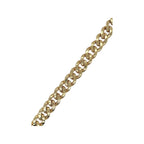 10K Yellow Gold 12MM Miami Cuban Pave Diamond Bracelet 8.26 CT 8.5"