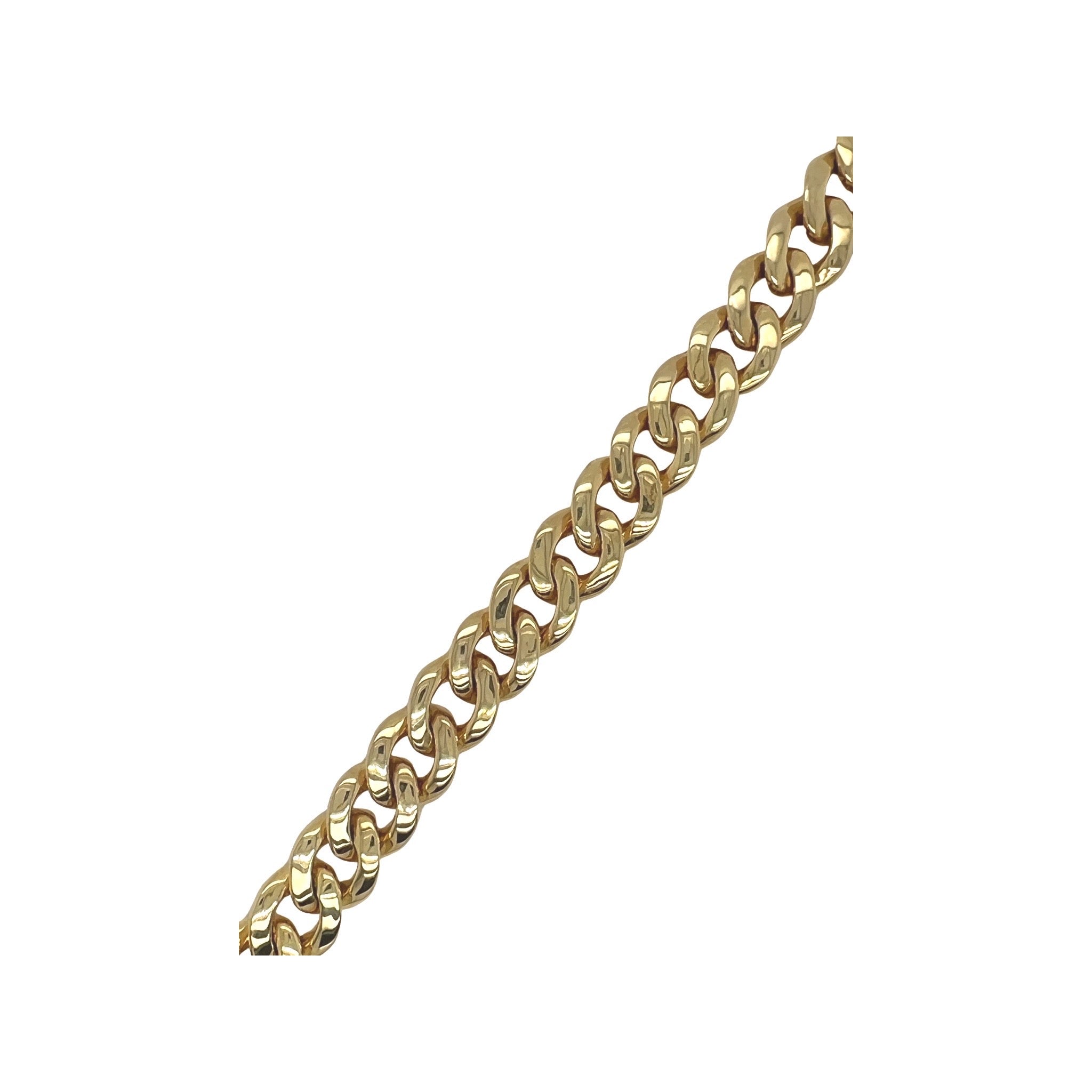 10K Yellow Gold 12MM Miami Cuban Pave Diamond Bracelet 8.26 CT 8.5"