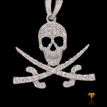 Load image into Gallery viewer, &quot;Pirate&quot; Pendant White Gold with Solid Back -0.46CT
