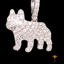 Load image into Gallery viewer, &quot;Bulldog&quot; Pendant White Gold with Solid Back -0.46CT
