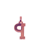 10K Rose White Gold 3D Letter P Initial Diamond Pendant 1.29 CT 1.5"