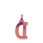 10K Rose White Gold 3D Letter D Initial Diamond Pendant 1.51 CT 1.5"