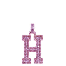 Load image into Gallery viewer, 10K Rose White Gold 3D Letter H Initial Diamond Pendant 1.68 CT 1.5&quot;
