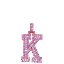 Load image into Gallery viewer, 10K Rose White Gold 3D Letter K Initial Diamond Pendant 1.78 CT 1.5&quot;
