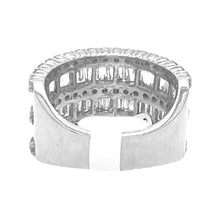 Load image into Gallery viewer, Unisex 10K White Gold Baguette Round Diamond Band Ring 3.64 CT
