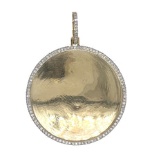 Load image into Gallery viewer, 10K Yellow Gold Round Memory Frame VS Diamond Pendant 2.74 CT 2.75&quot;
