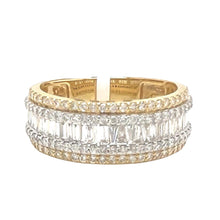 Load image into Gallery viewer, 10K Yellow Gold 8.5MM Baguette Wedding Diamond Band Ring 1.45 CT
