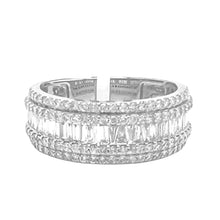 Load image into Gallery viewer, 10K White Gold 8.5MM Baguette Wedding Diamond Band Ring 1.49 CT
