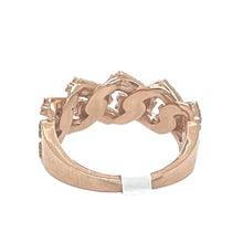 Load image into Gallery viewer, Mens 10K Rose Gold Prong Set Miami Cuban Diamond Band Ring 1.07 CT
