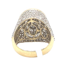 Load image into Gallery viewer, Mens 14K Yellow Gold Oval Shape Baguette Diamond Ring 6.69 CT
