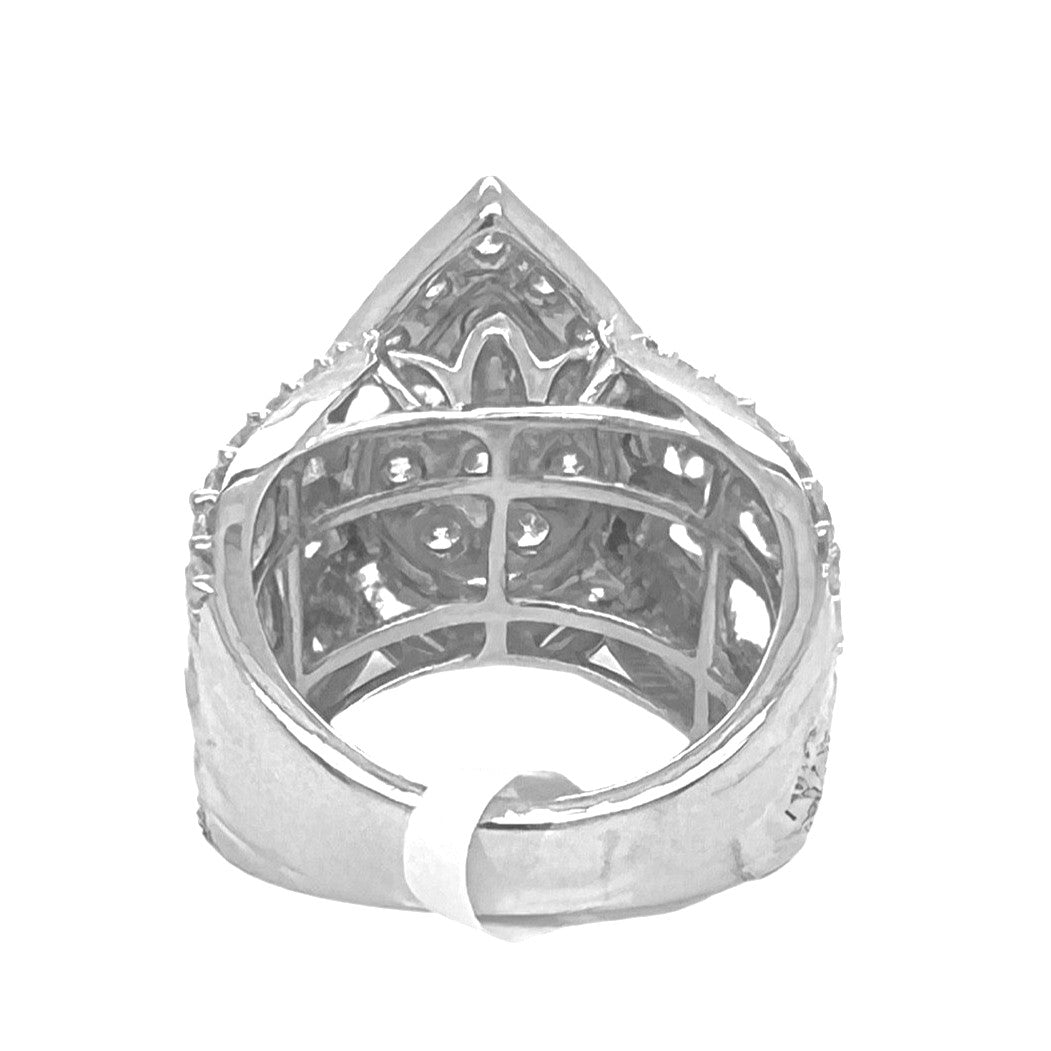 14K White Gold Pear Shape 21MM Bridal Engagement Diamond Ring 5.0 CT