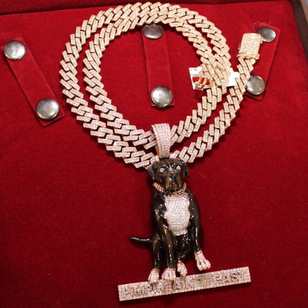 Custom Rose Gold "Dog" Portrait Pendant