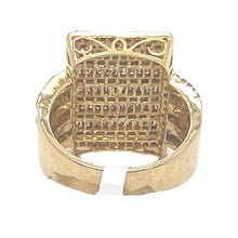 Load image into Gallery viewer, Mens 10K Yellow Gold Rectangular Top Baguette Diamond Ring 2.53 CT
