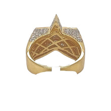 Load image into Gallery viewer, Mens 10K Yellow Gold 3D Star Diamond Ring 2.19 CT
