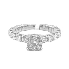 Load image into Gallery viewer, 14K White Gold 3D Solitaire 6.5MM Eternity Style Engagement Diamond Ring 1.90 CT
