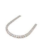 14K Two-Tone Gold 5MM Tennis Baguette Diamond Chain 15.0 CT - 20"