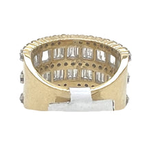 Load image into Gallery viewer, Unisex 10K Yellow Gold Baguette Round Diamond Band Ring 3.1 CT
