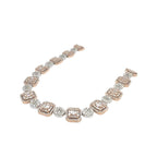 14K Two-Tone Gold 11MM Cluster Tennis Baguette Diamond Chain 18.25 CT - 20"