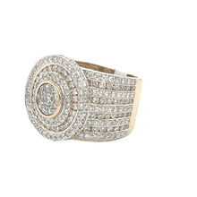 Load image into Gallery viewer, Mens 10K Yellow Gold XL Round Pinky Diamond Ring 4.14 CT
