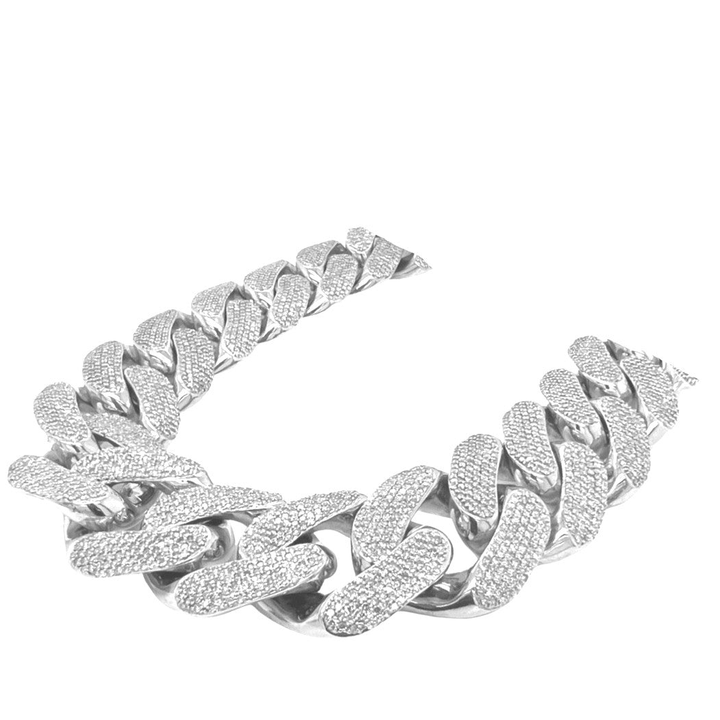 10K White Gold Half Kilo 24MM Miami Cuban Diamond Chain 41.16 CT - 22"