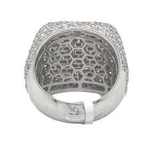 Load image into Gallery viewer, Mens 14K White Gold Pillow 3D Baguette Diamond Ring 6.22 CT
