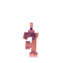 Load image into Gallery viewer, 10K Rose White Gold 3D Letter F Initial Diamond Pendant 1.41 CT 1.5&quot;
