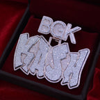 Custom Rose Gold and White Gold "KASH" Name Pendant