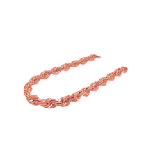 Load image into Gallery viewer, Solid Italian 10K Rose Gold Rope Chain 5MM 16-28 Inches
