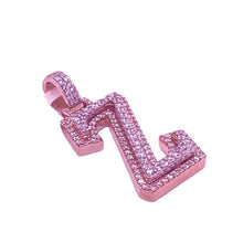 Load image into Gallery viewer, 10K Rose White Gold 3D Letter Z Initial Diamond Pendant 1.49 CT 1.5&quot;
