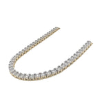 10K Yellow Gold 4MM 1 Row Miracle Tennis Diamond Chain 18-26"