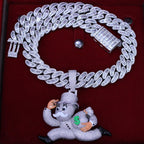 Custom White Gold "Monopoly Man" Pendant