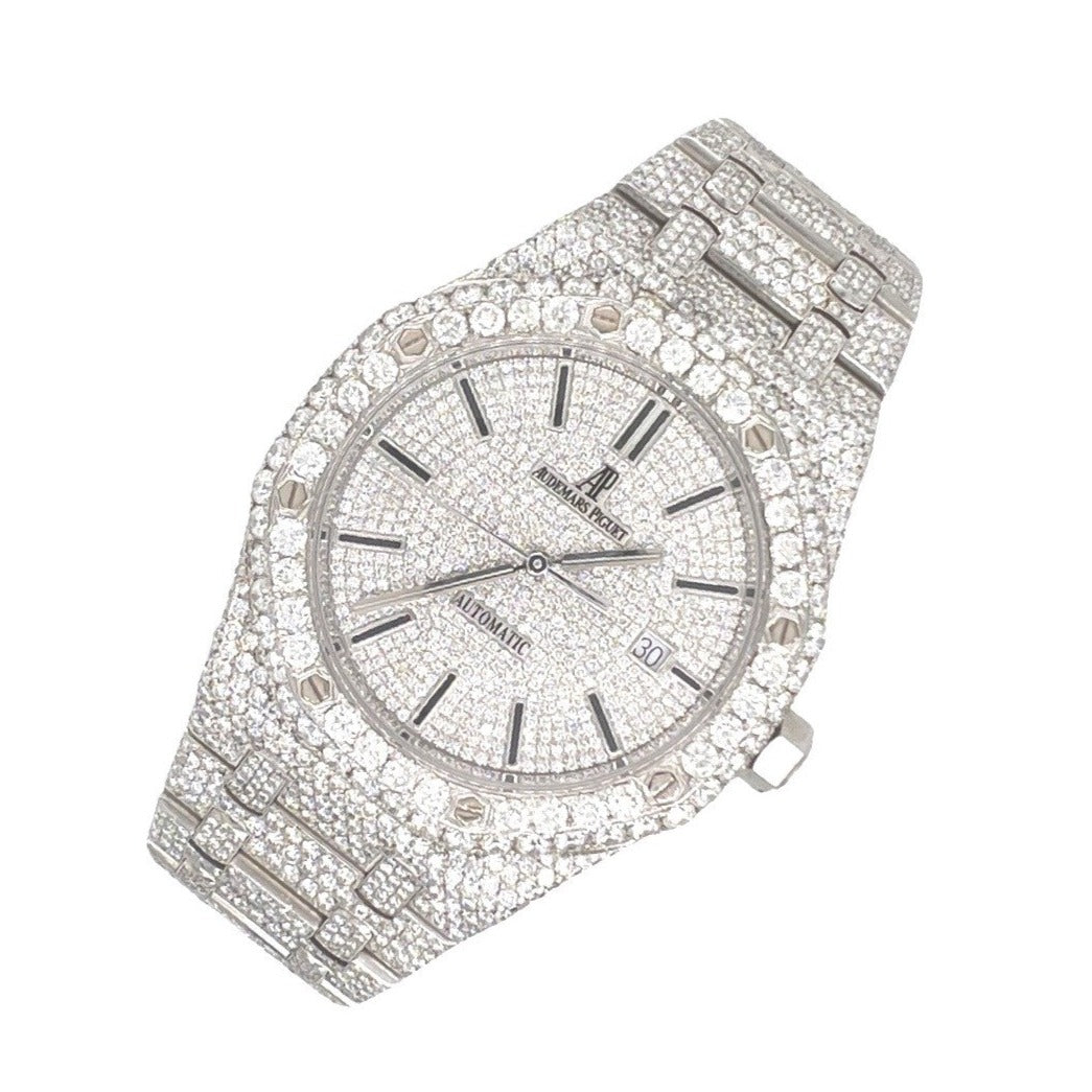 Mens Audemars Piguet Royal Oak 41MM VS Diamond Watch 23.37 CT
