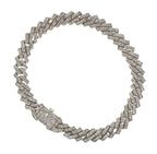 10K Yellow Gold 8.5MM Prong Set Miami Cuban Diamond Bracelet 5.48 CT 8.5"