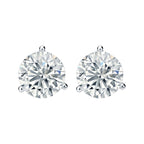 14K White Gold Round Solitaire Diamond Earrings 1.40-3.81 CT