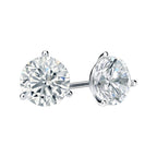 14K White Gold Round Solitaire Diamond Earrings 1.40-3.81 CT