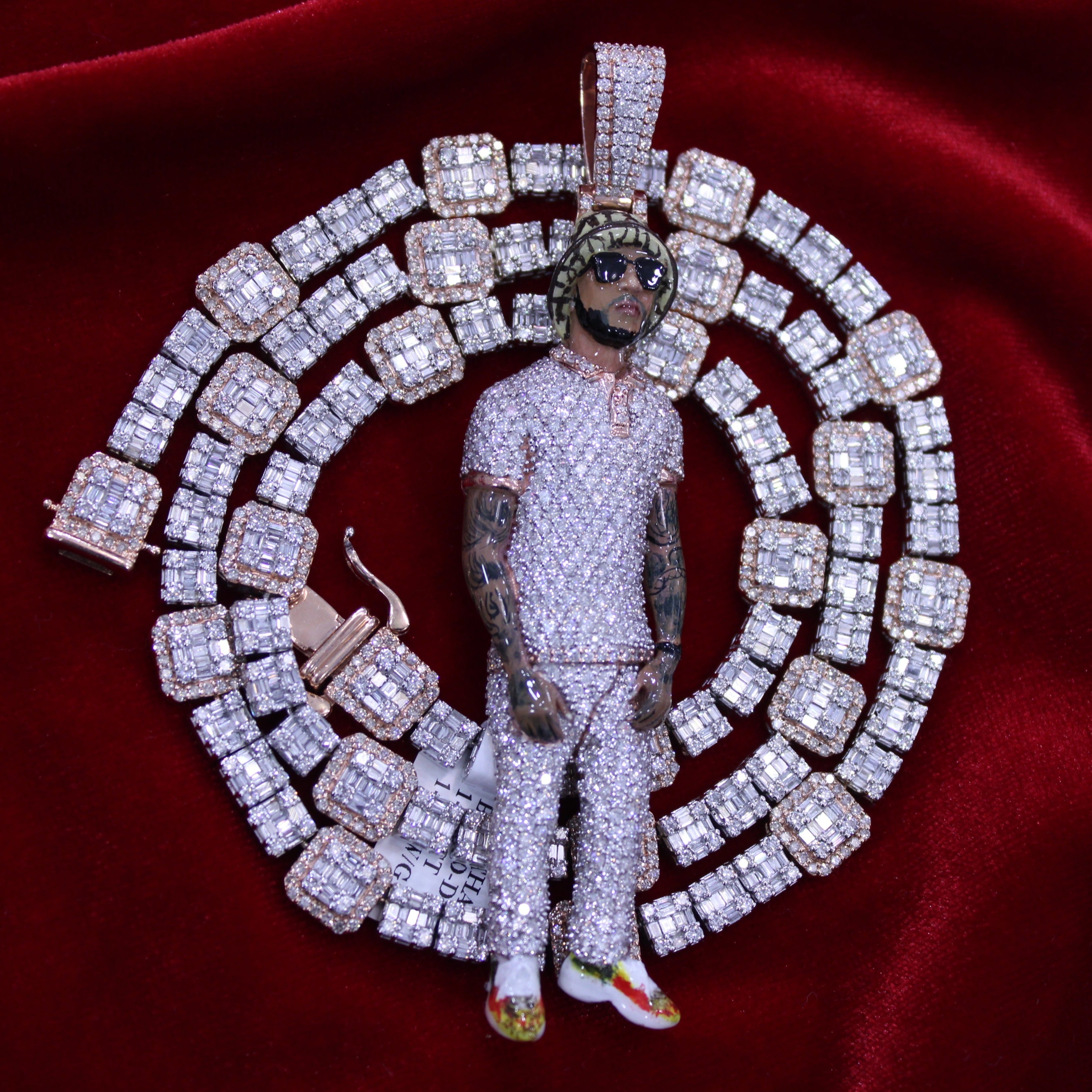 Custom Rose Gold Portrait Pendant