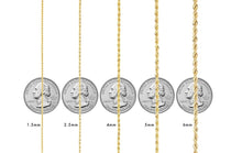 Load image into Gallery viewer, Italian 10K Yellow Gold Hollow Rope Chain 6MM 20-28 Inches
