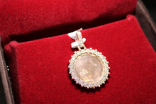 Load image into Gallery viewer, Custom Rose Gold &amp; Diamond Picture Pendant 1 inch
