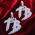 Custom Yellow Gold "TB" Pendant