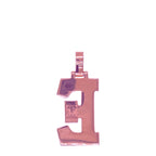 10K Rose White Gold 3D Letter E Initial Diamond Pendant 1.72 CT 1.5"