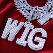 Load image into Gallery viewer, Custom White Gold &quot;WIG&quot; Pendant
