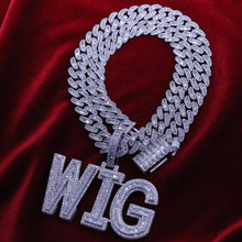 Load image into Gallery viewer, Custom White Gold &quot;WIG&quot; Pendant
