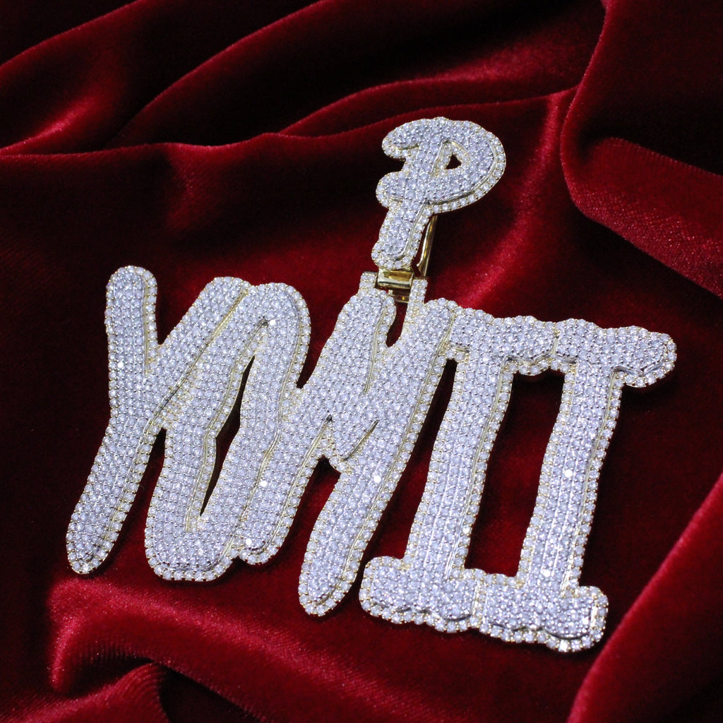 Custom Yellow Gold "YOMII" Pendant