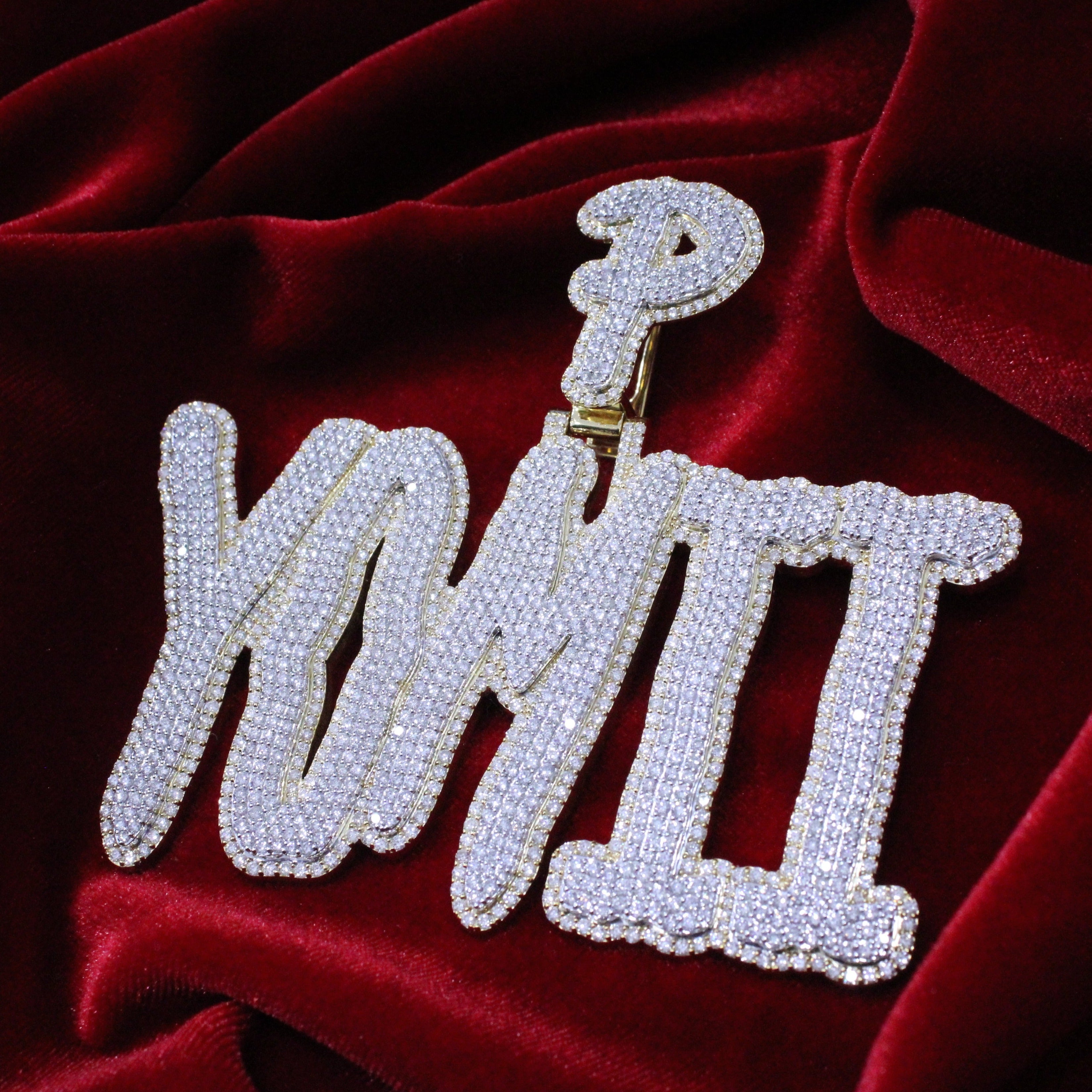 Custom Yellow Gold "YOMII" Pendant